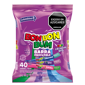CARAMELO BON BON BUM BARRA MASTICABLE BERRIES *40und *400gr_1