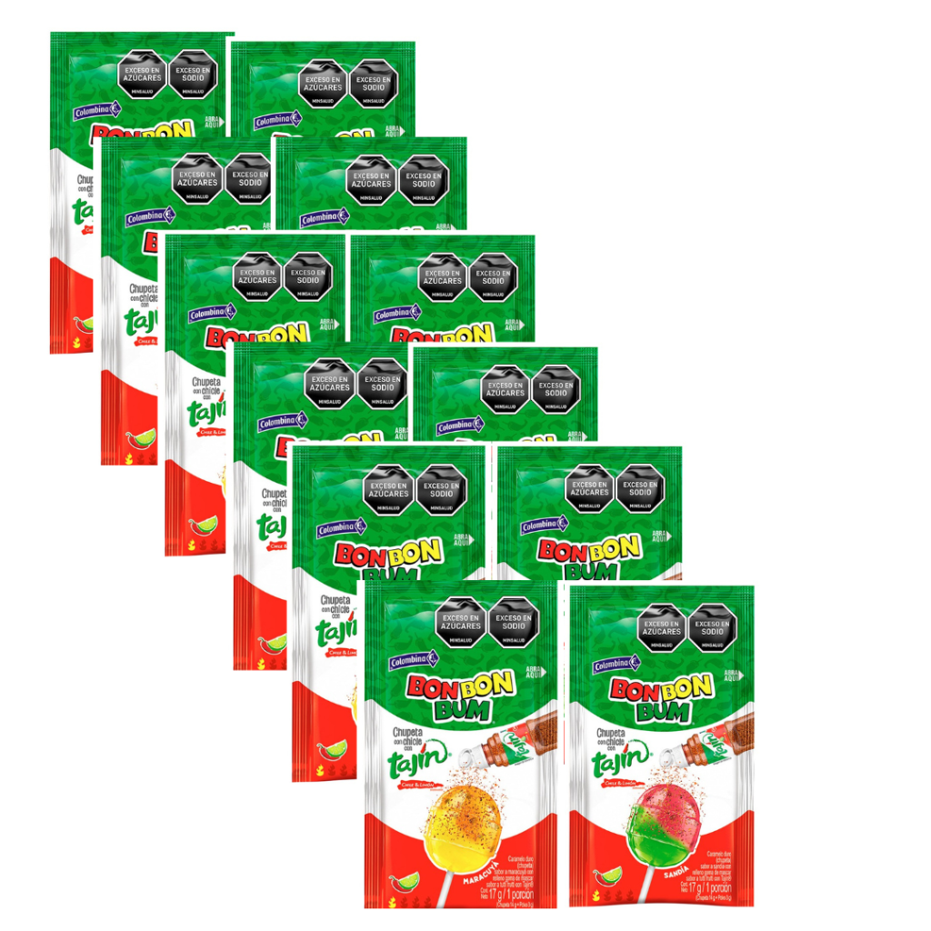 TAJIN BON BON BUM RISTRA*12und*17gr - Confiteria El Puma