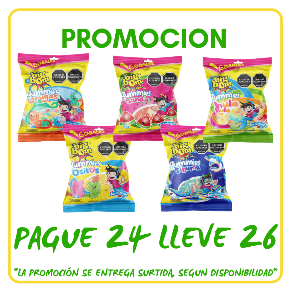 GOMA GUMMIES BIG BOM*70gr*24und - Confiteria El Puma