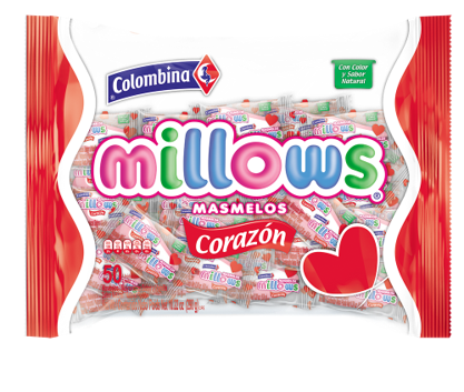 MASMELO MILLOWS CORAZON INDIVIDUAL *50und *290gr_1