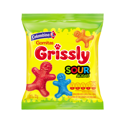 GOMAS GRISSLY SOUR ÁCIDAS SANDIA*72gr _1