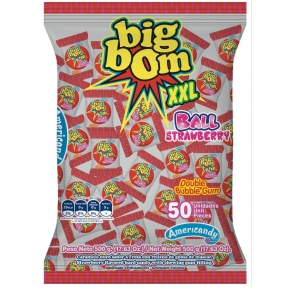 CHICLE BIG BOM BALL XXL FRESA *50und *500gr_1