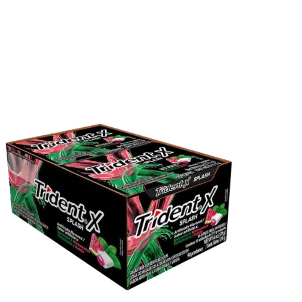 TRIDENT X SPLASH YERBABUENA- SANDIA*9und*17gr_1