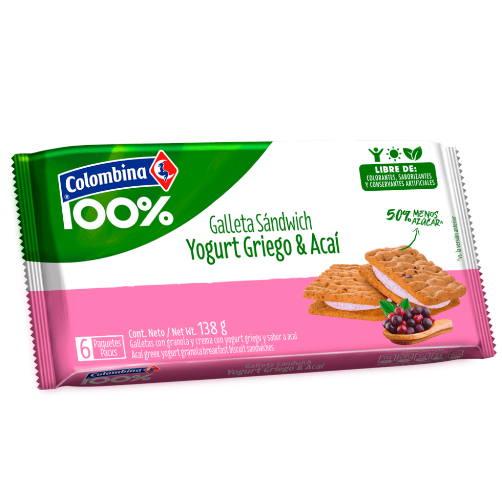 GALLETA SANDWICH YOGURT GRIEGO *6und *138gr - Confiteria El Puma