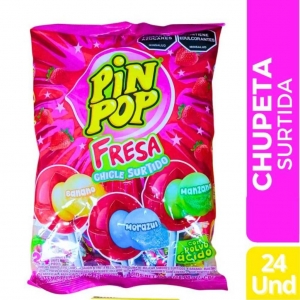CHUPETE PIN POP FRESA SURTIDO*24und *456gr_1