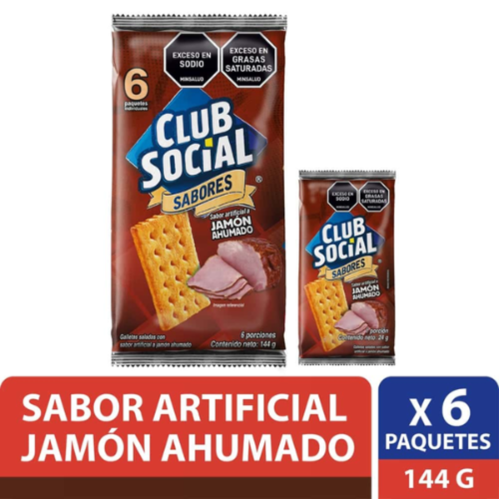 GALLETA CLUB SOCIAL JAMÓN AHUMADO*6und *144gr_1
