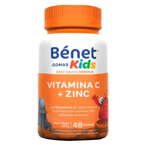 GOMAS BÉNET KIDS VITAMINA C + ZINC *48und *120gr_1