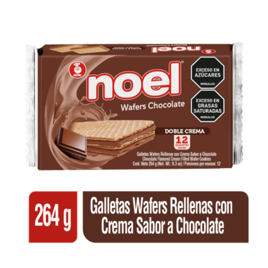 GALLETA WAFERS NOEL CHOCOLATE*264gr*12und - Confiteria El Puma