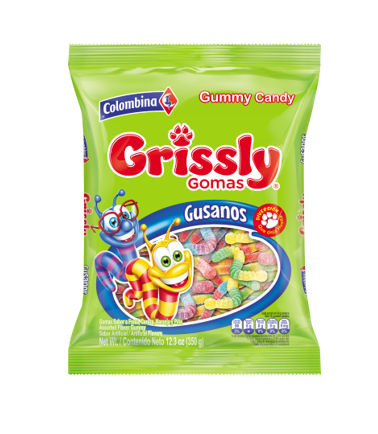 GOMAS GRISSLY GUSANOS BOLSA *250gr - Confiteria El Puma