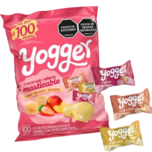 BOLSA CARAMELO MASTICABLE YOGGER SURTIDO *100 und_1