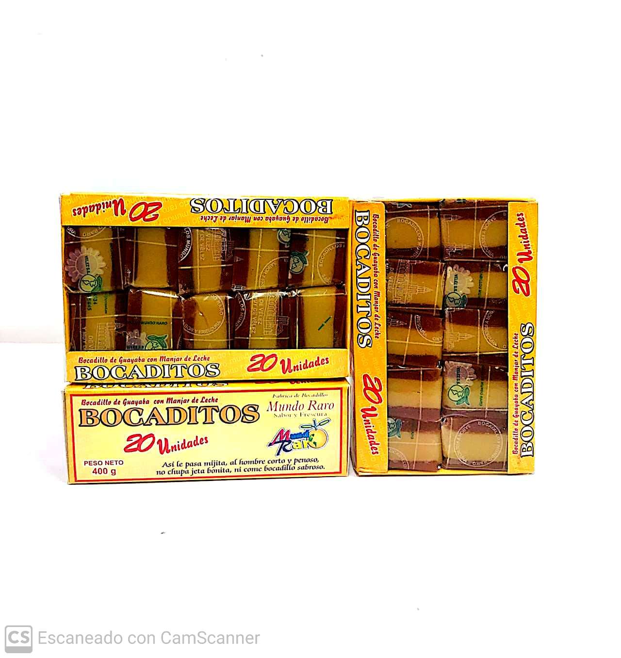 BOCADILLO BOCADITOS MUNDO RARO *20und *400gr _1