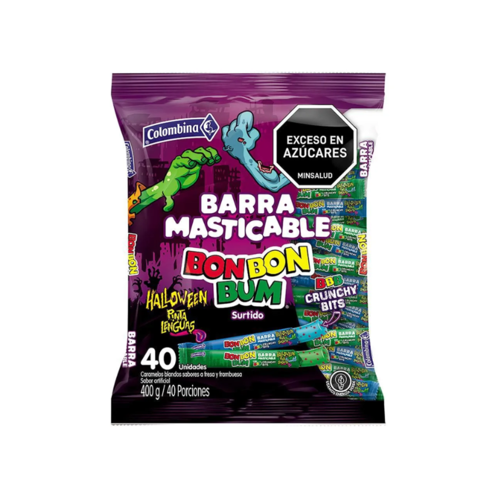 CARAMELO BON BON BUM BARRA MASTICABLE HALLOWEEN*40und *400gr_1