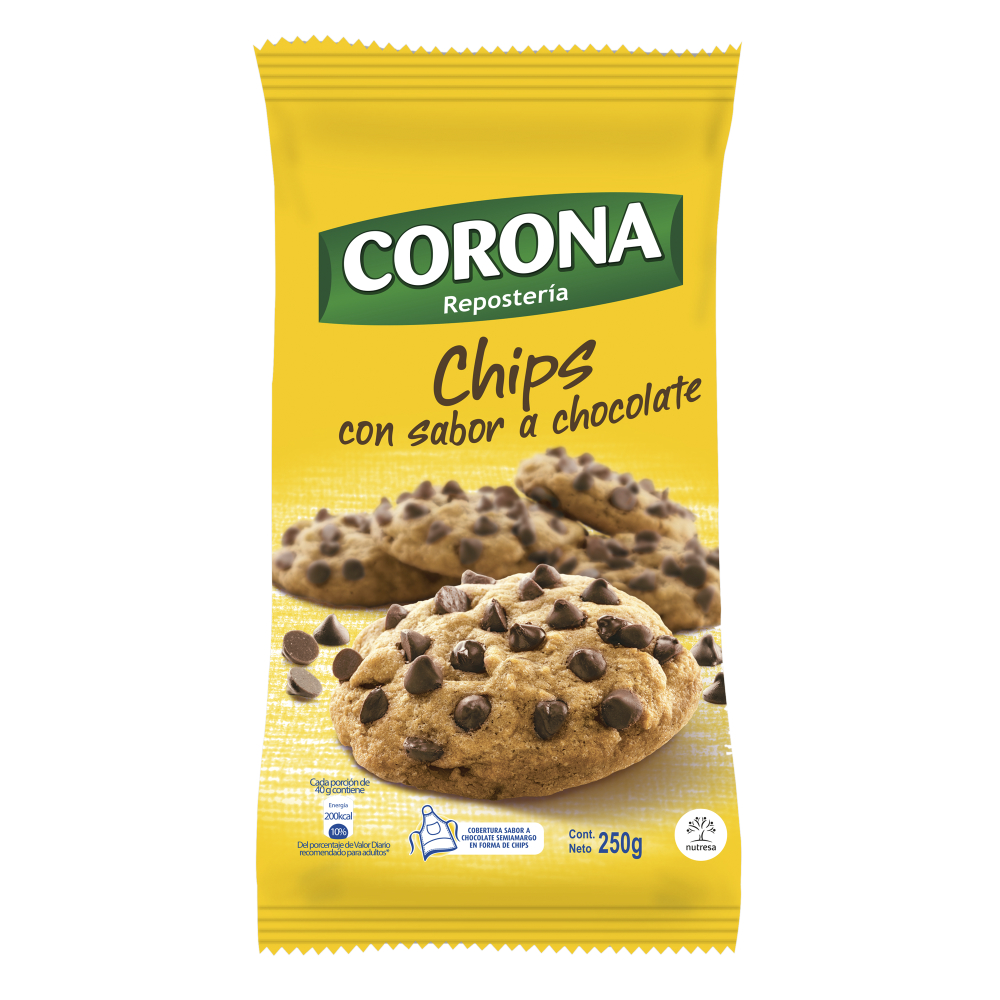 CHIPS DE CHOCOLATE CORONA *250gr_1