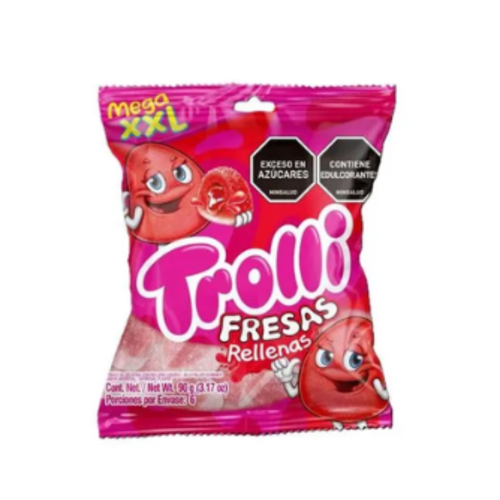 GOMA TROLLI FRESAS RELLENAS*90gr_1