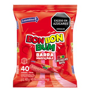 CARAMELO BON BON BUM BARRA MASTICABLE FRESA*40und *400gr _1