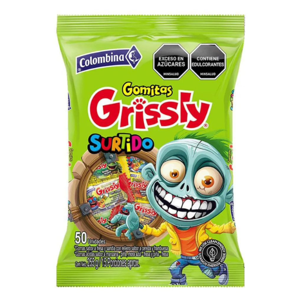 GOMA GRISSLY HALLOWEEN SURTIDO*50und*255gr_1