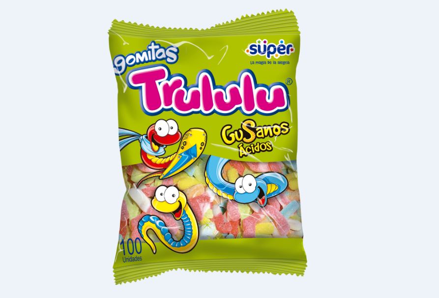 GOMA TRULULU GUSANOS ACIDOS *100und - Confiteria El Puma