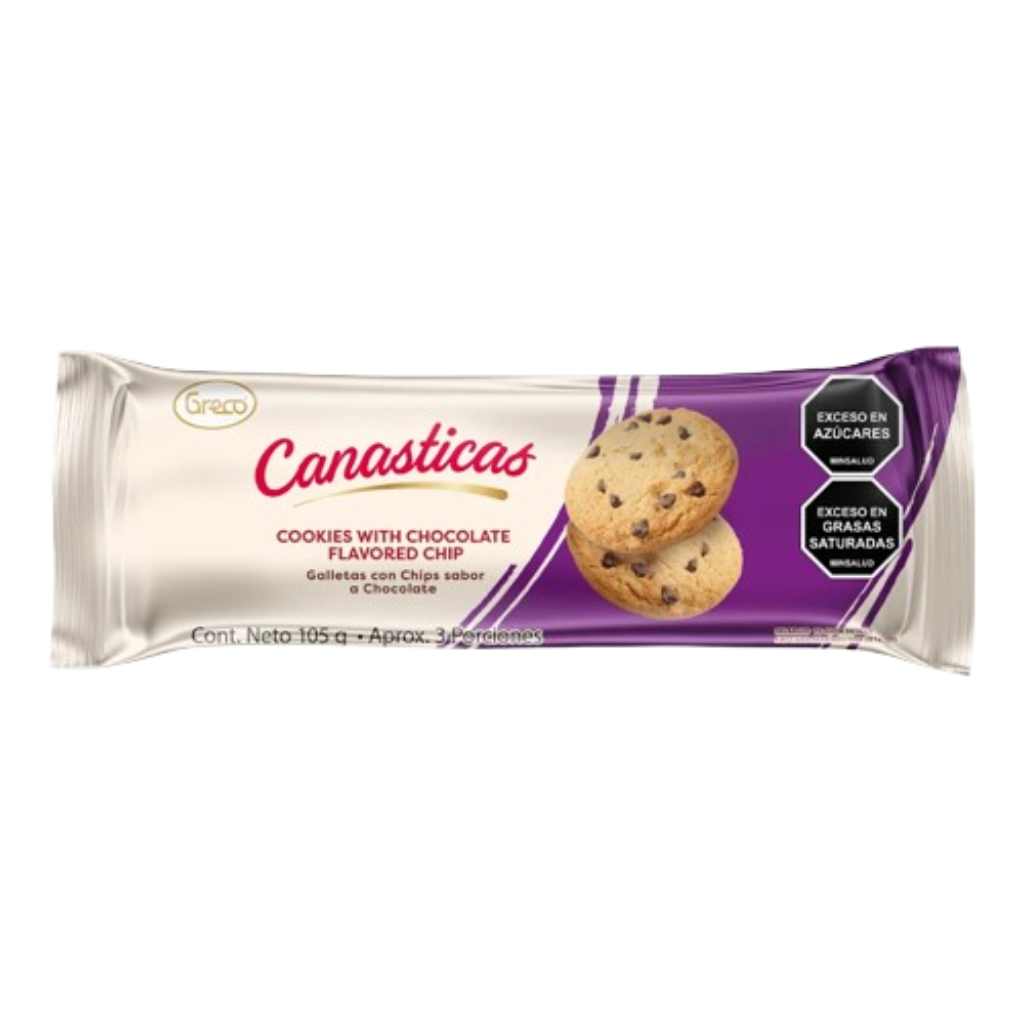 GALLETAS CANASTICAS CHIPS CHOCOLATE *105gr - Confiteria El Puma