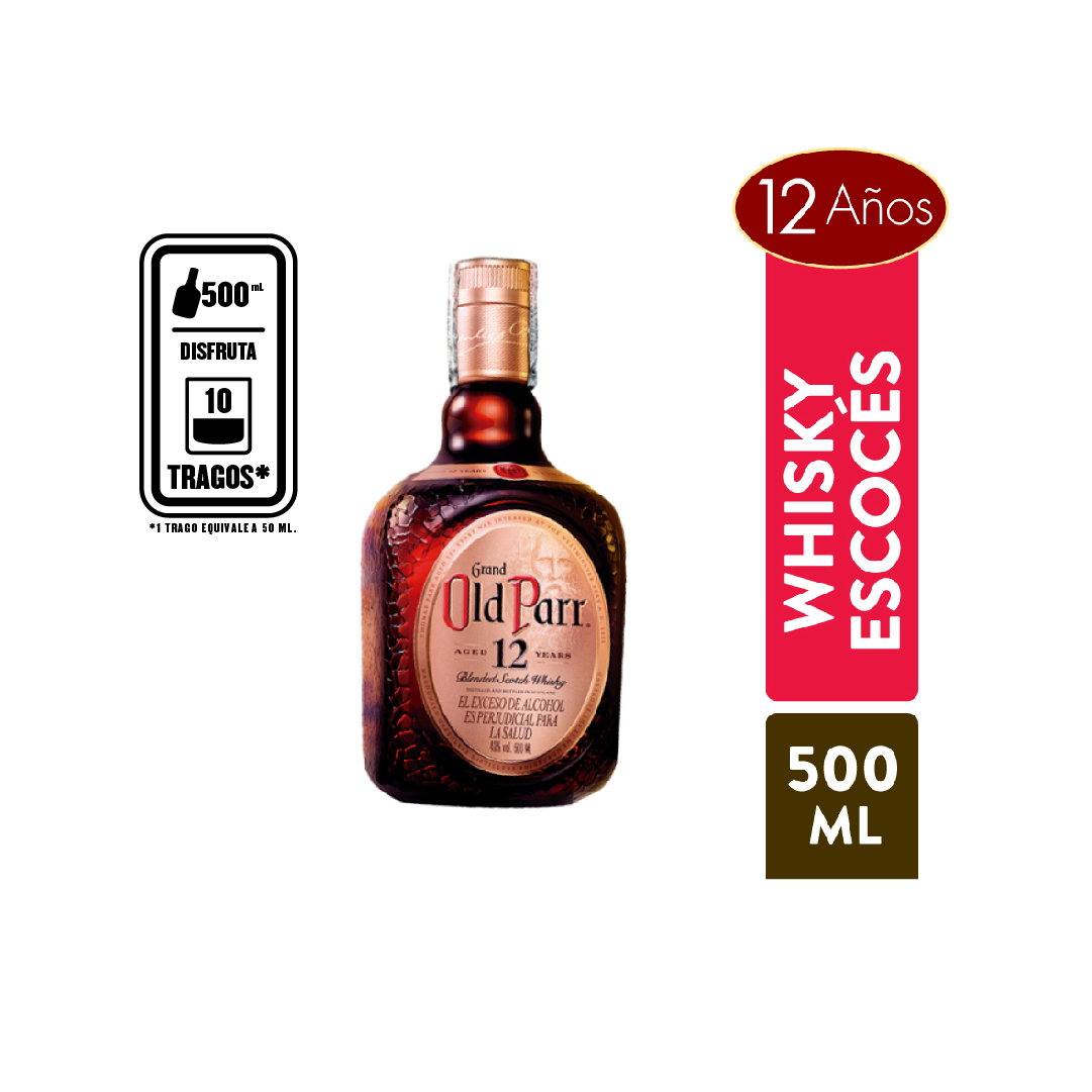 WHISKY GRAND OLD PARR 12 AÑOS *500ml_1