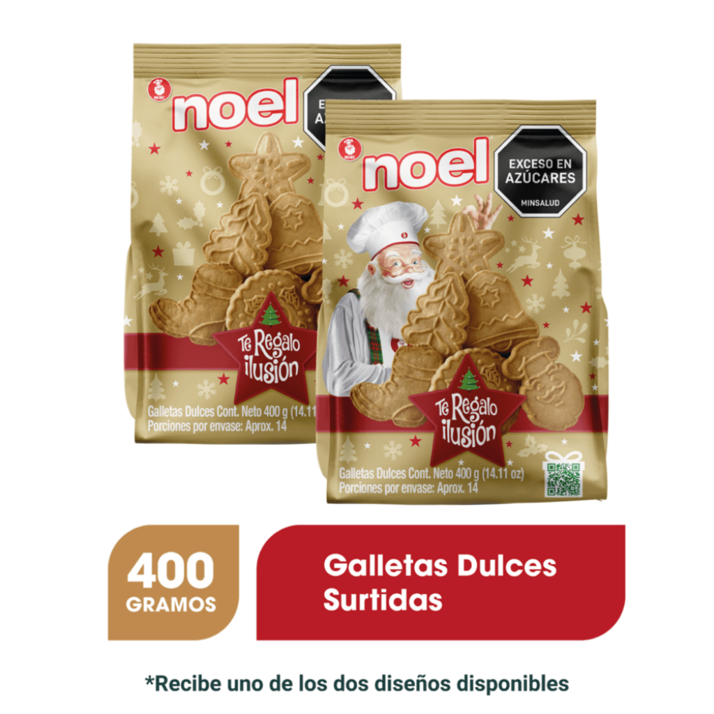 GALLETA NAVIDAD NOEL BOLSA DORADA*400gr_1
