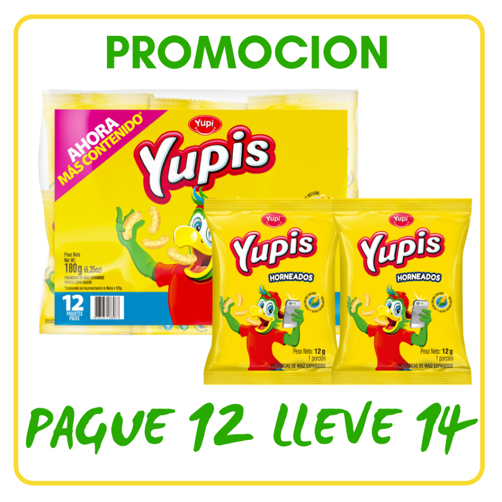 MINI YUPI SALADO *12und *180gr - Confiteria El Puma