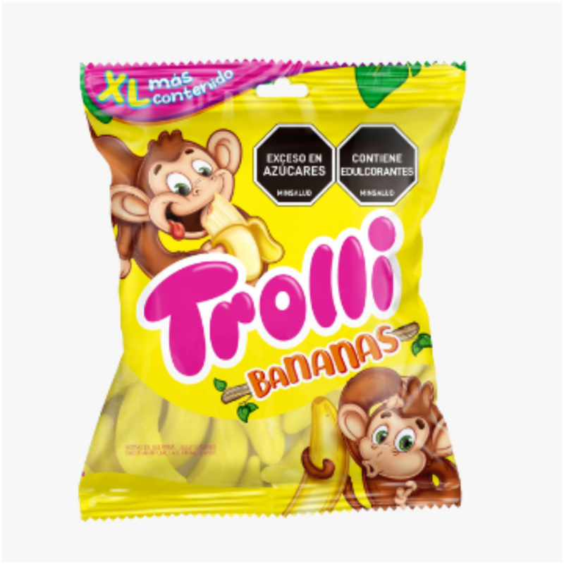GOMA TROLLI BANANAS *70gr*24und_1